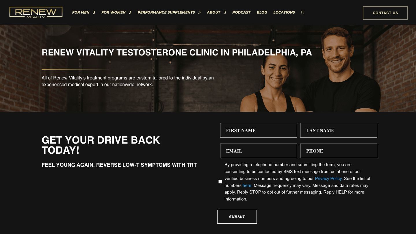 Renew Vitality Testosterone Clinic of Philadelphia