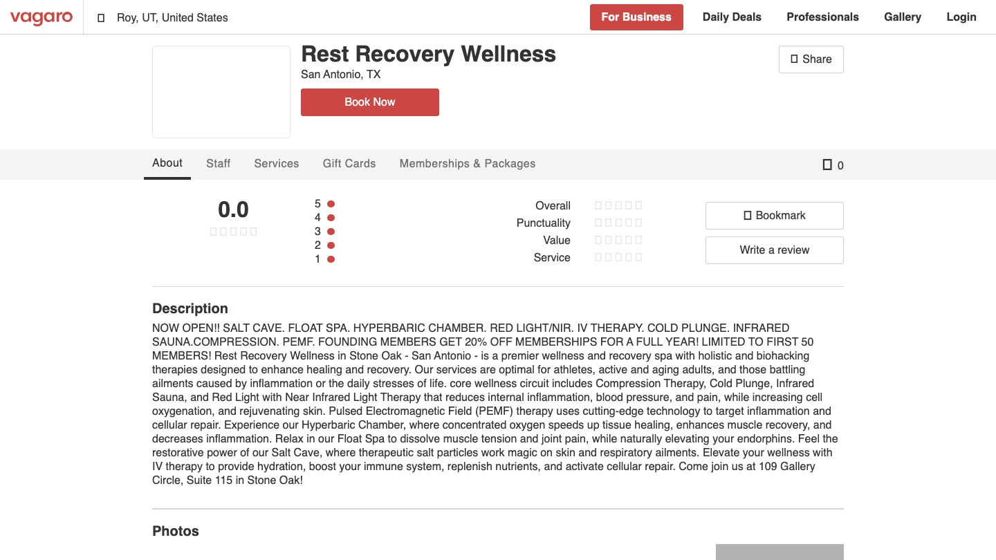 Rest Recovery Wellness - San Antonio