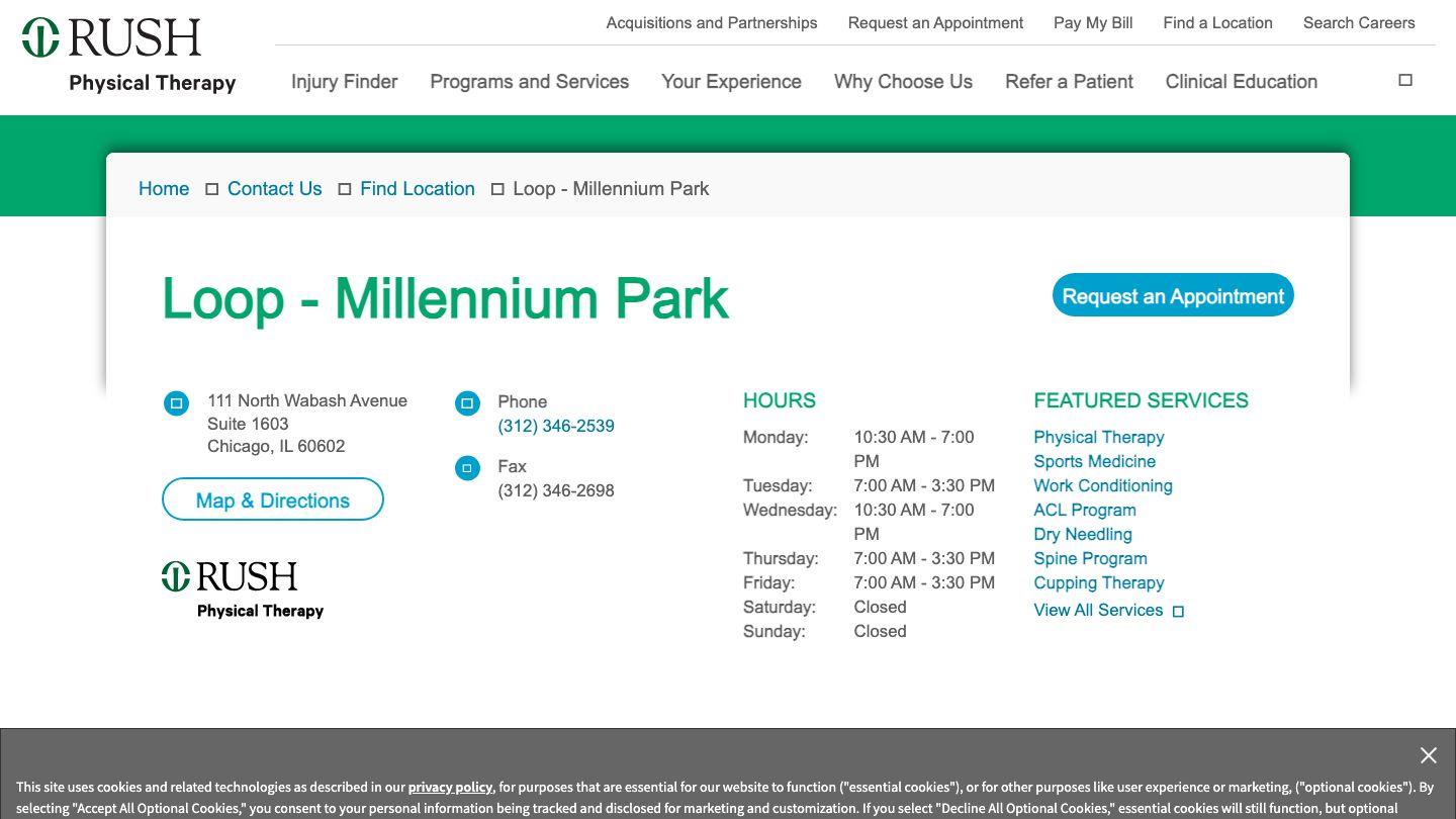 RUSH Physical Therapy - Loop - Millennium Park