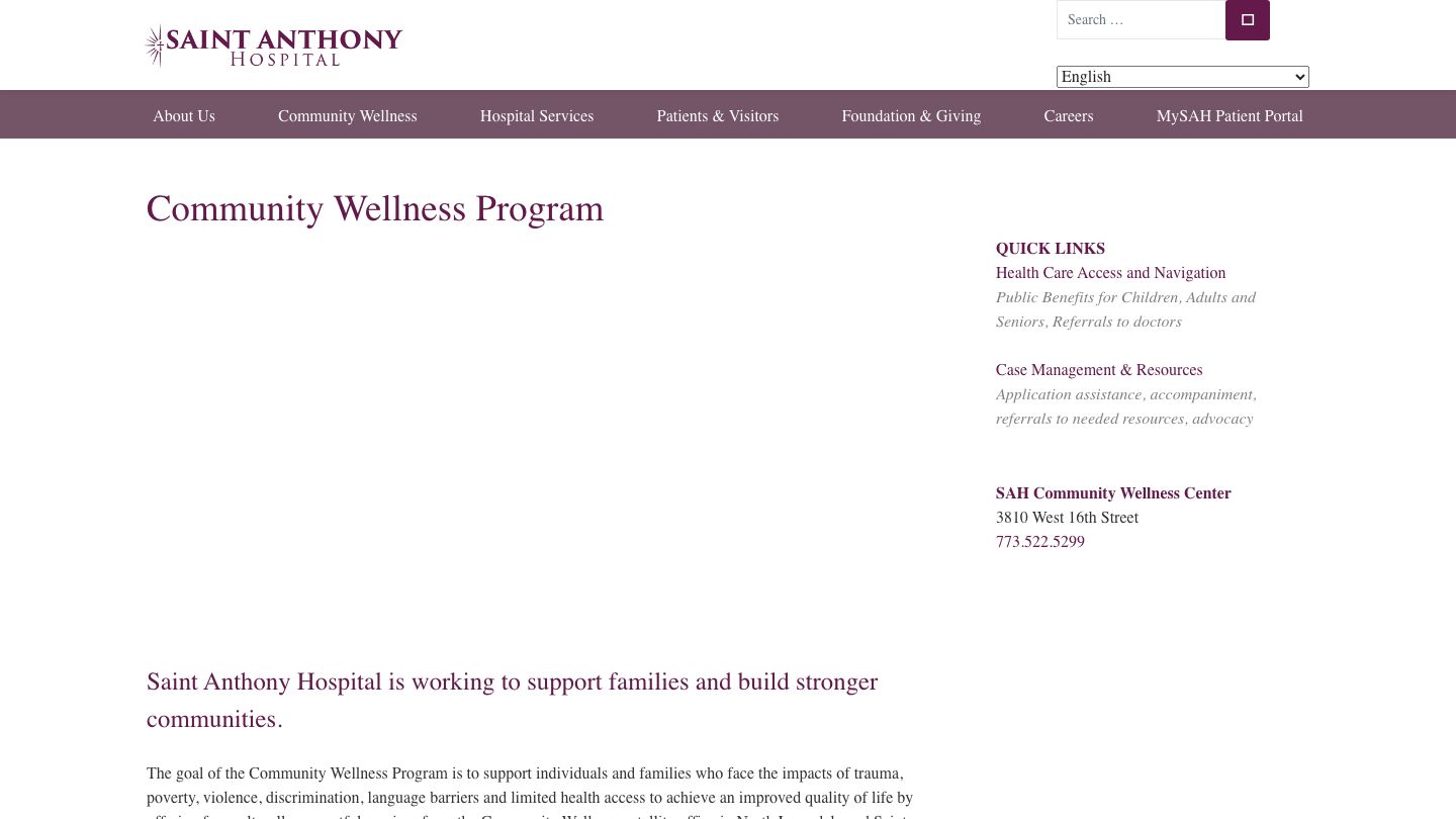 Saint Anthony Hospital Community Wellness