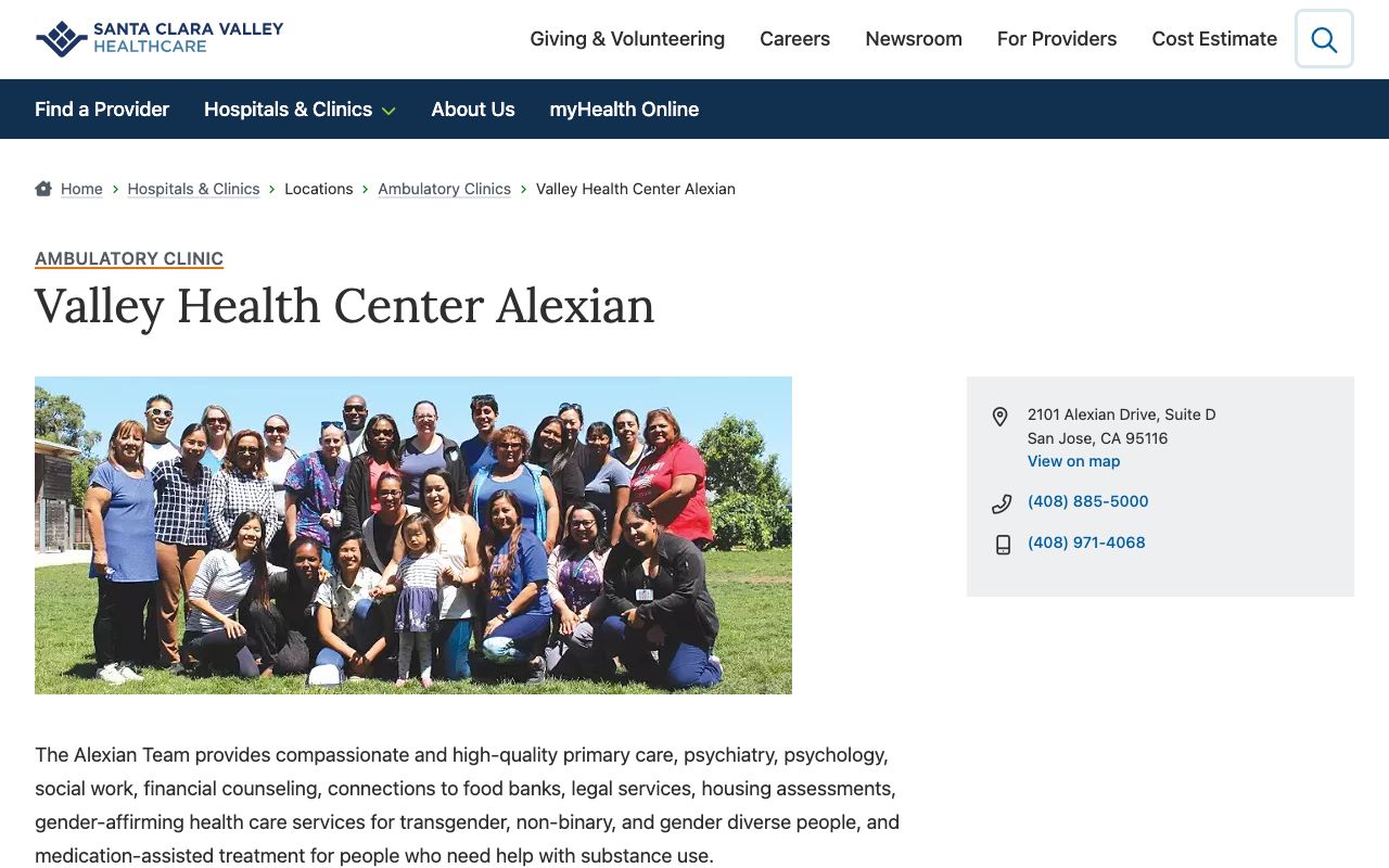 Santa Clara Valley Health Center at Alexian