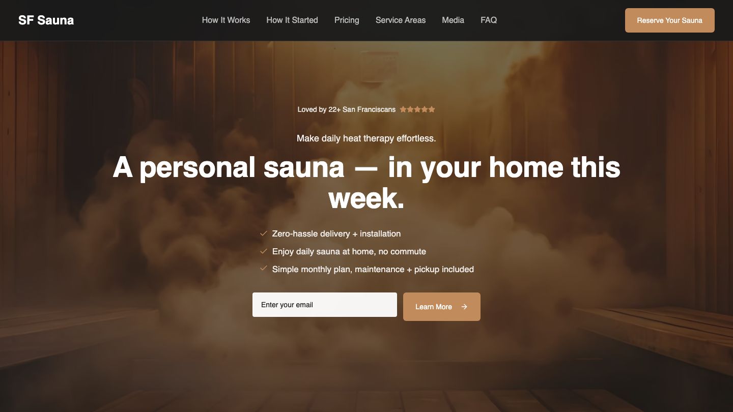 SF Sauna Rental