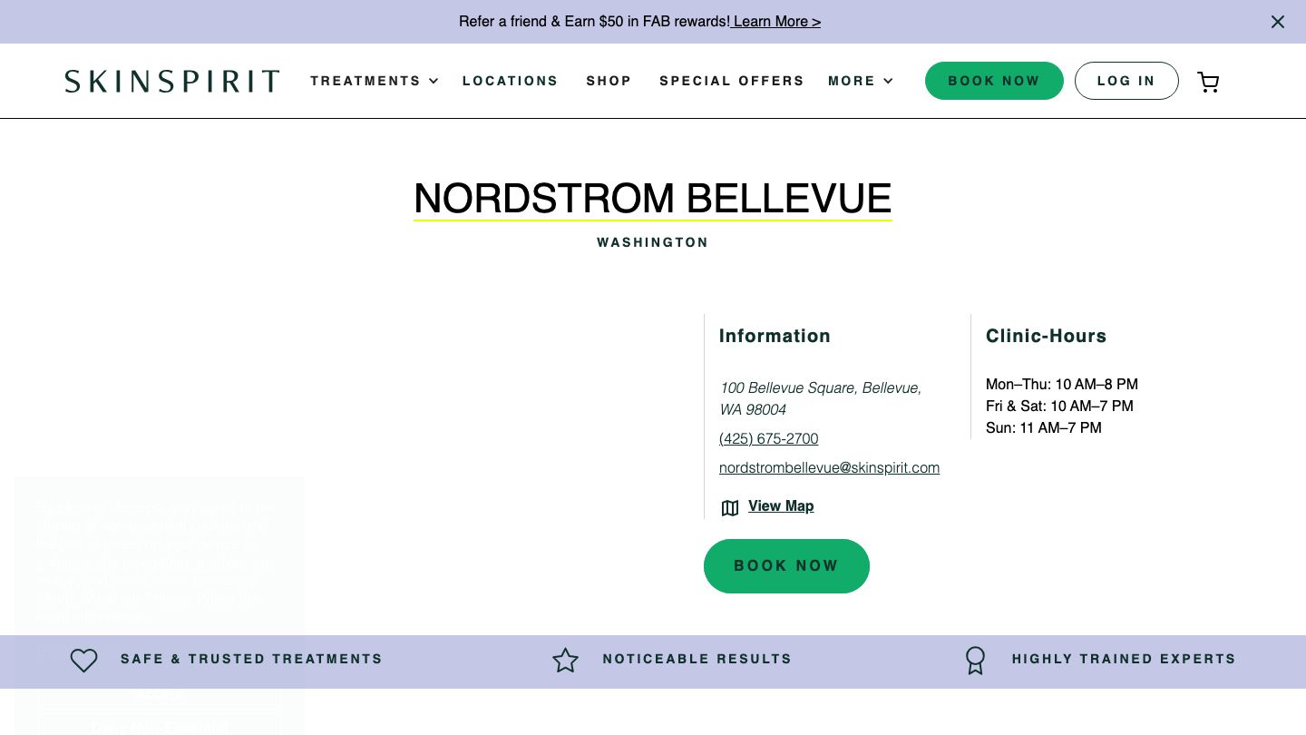 SkinSpirit at Nordstrom Bellevue Square