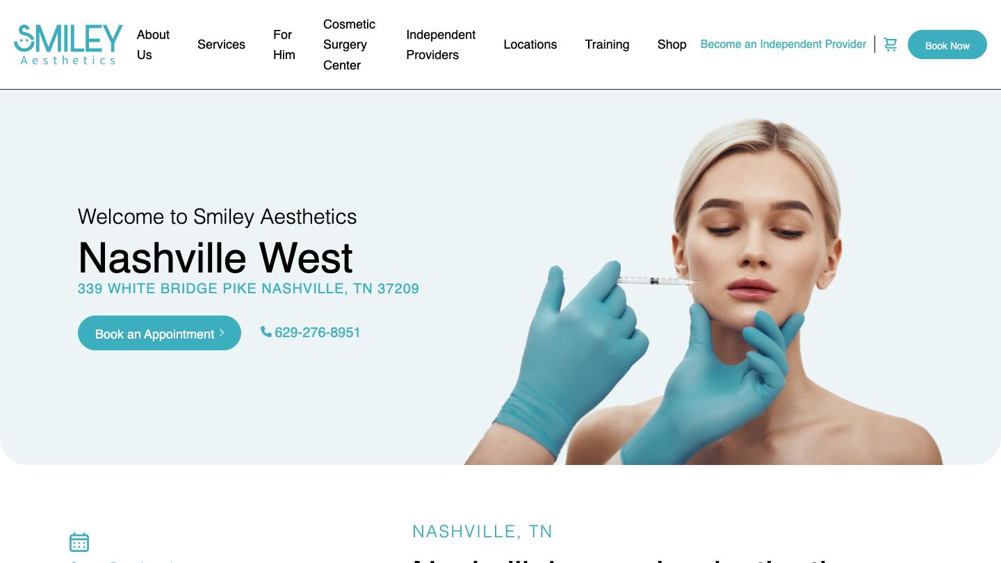 Smiley Aesthetics Medical Spa – Botox & Weight Loss Clinic Nashville West