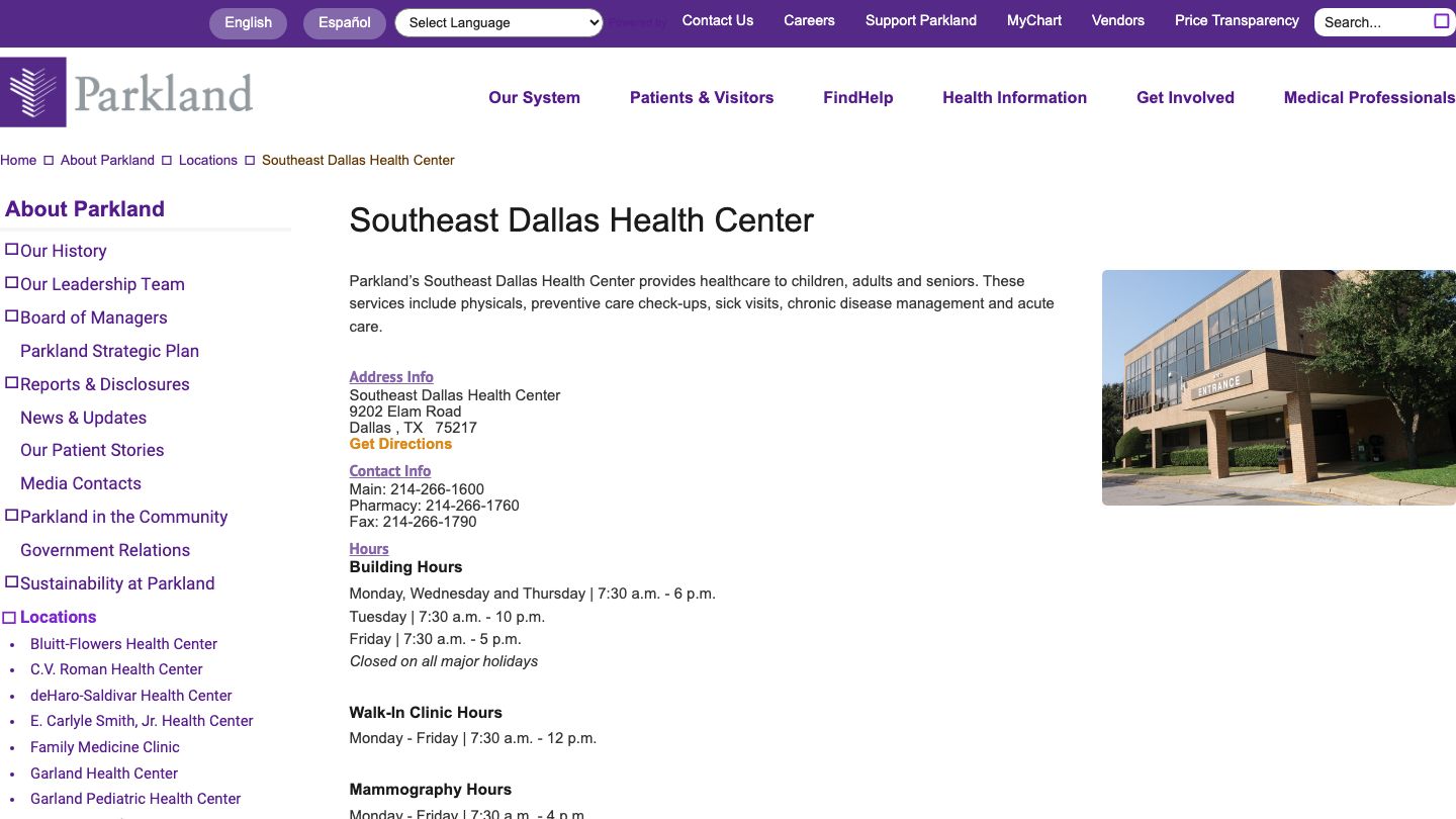 Southeast Dallas Health Center