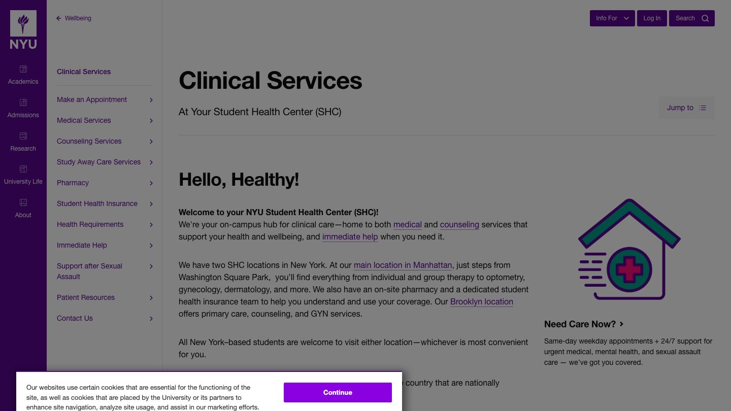 Student Health Center - New York University