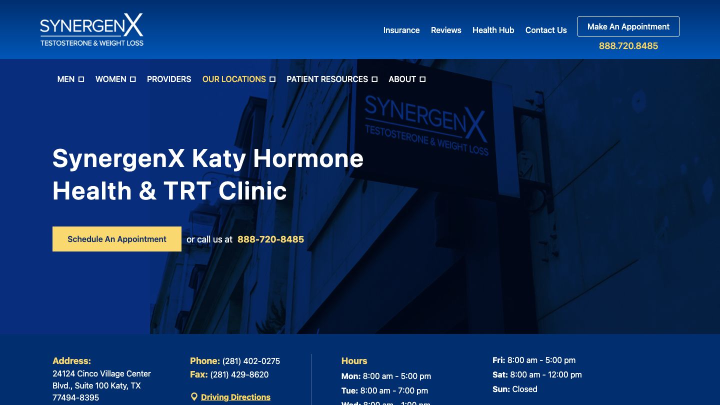 SynergenX Katy | Hormone Health & TRT Clinic