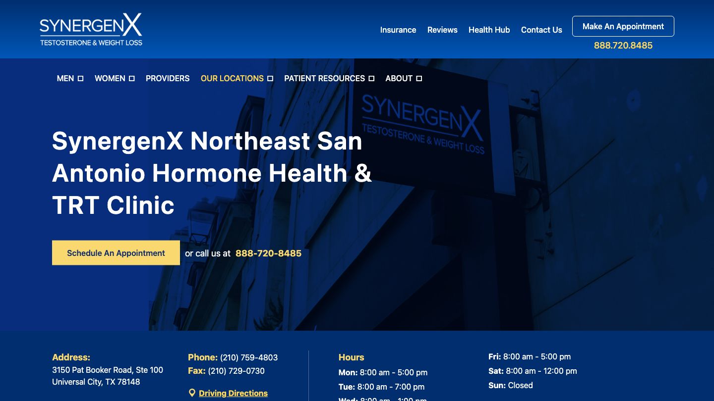 SynergenX Northeast San Antonio | Hormone Health & TRT Clinic
