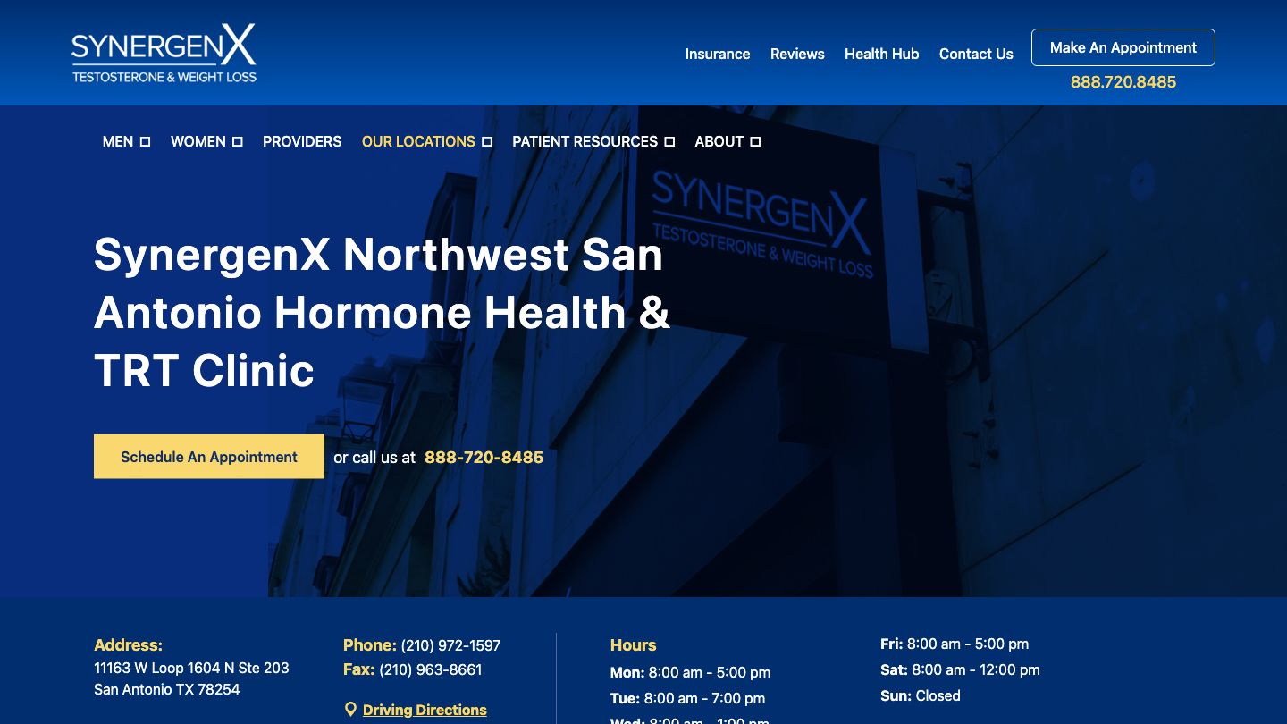 SynergenX Northwest San Antonio | Hormone Health & TRT Clinic
