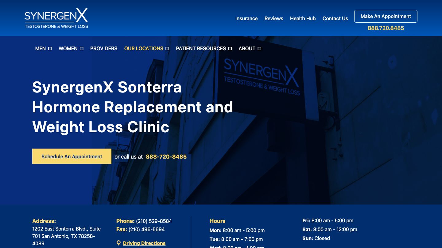 SynergenX Sonterra | Hormone Health & TRT Clinic