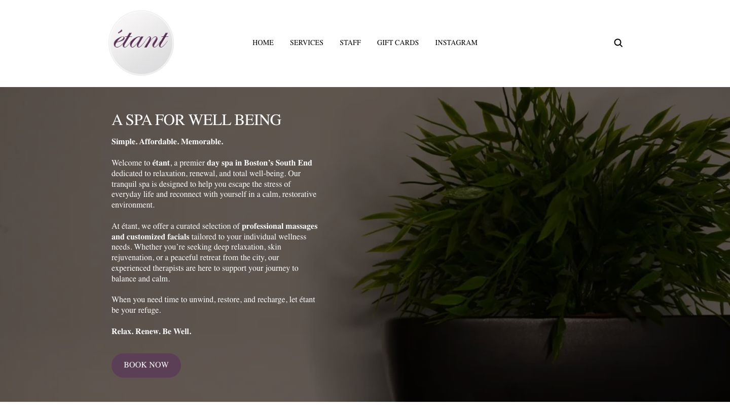étant, A Spa for Well Being