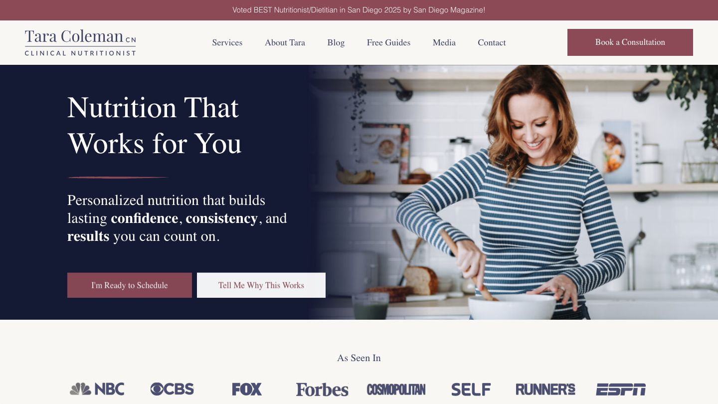 Tara Coleman, Clinical Nutritionist