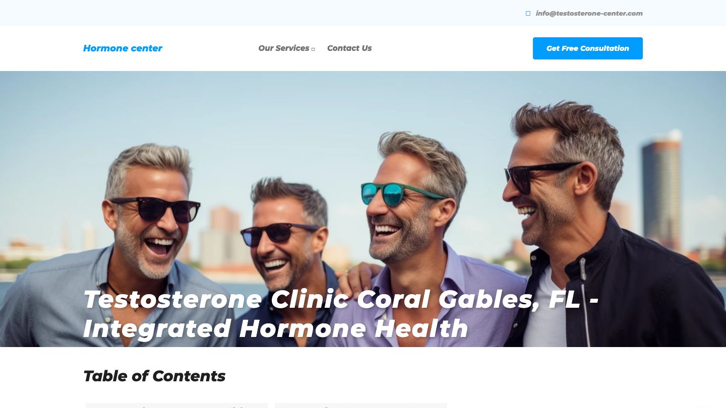 Testosterone and TRT Therapy at Coral Gables Wellness