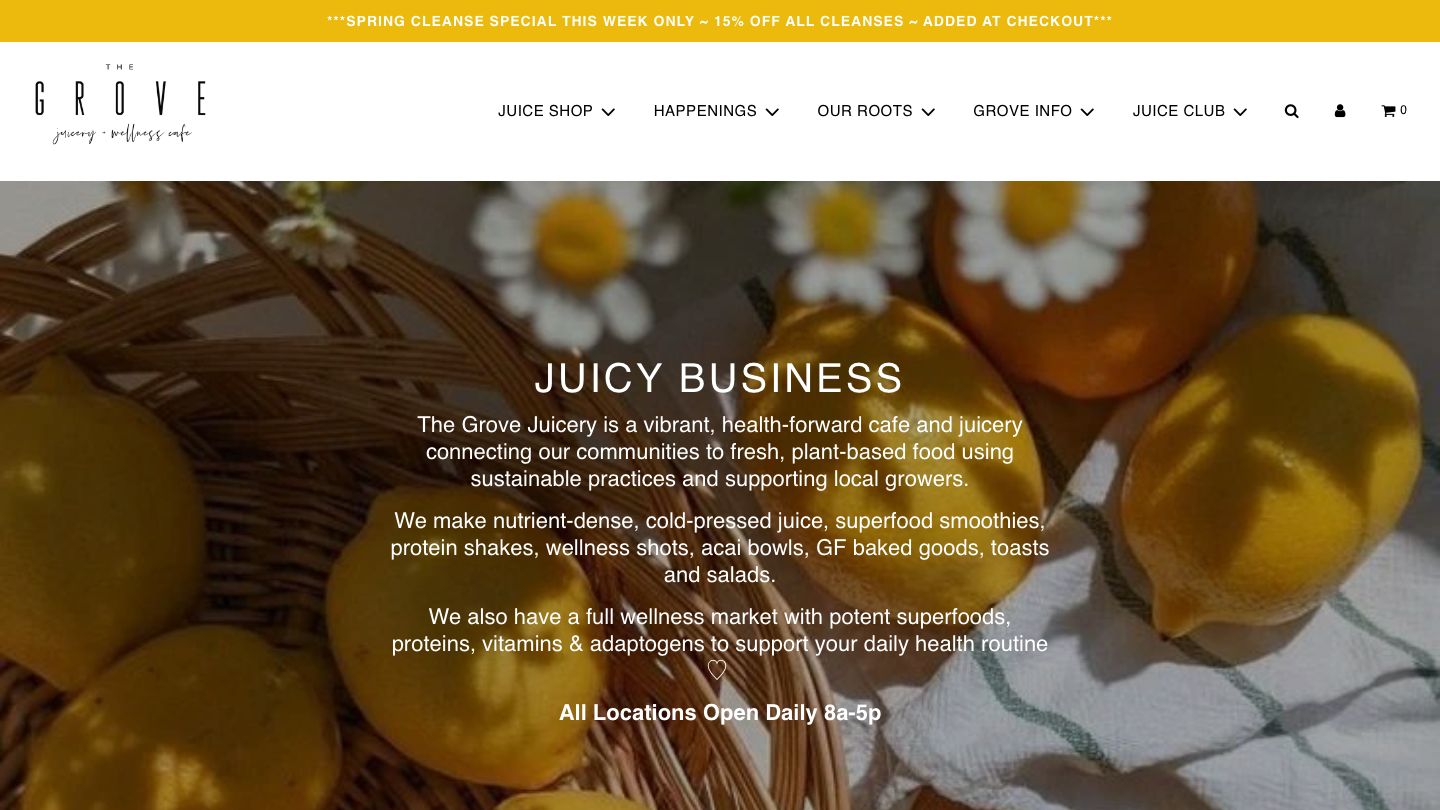 The Grove Juicery & Wellness Cafe ~ DOWNTOWN