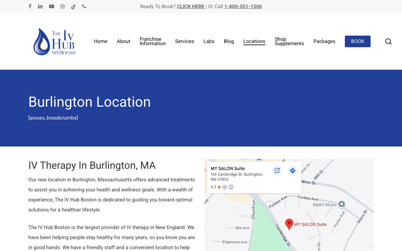 The IV Hub Wellness Burlington MA