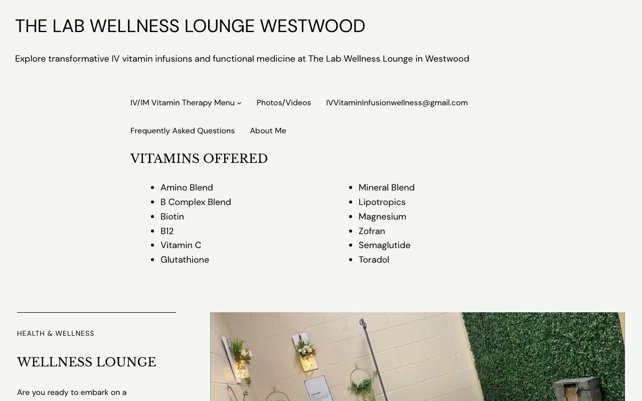 The Lab Wellness Lounge Westwood