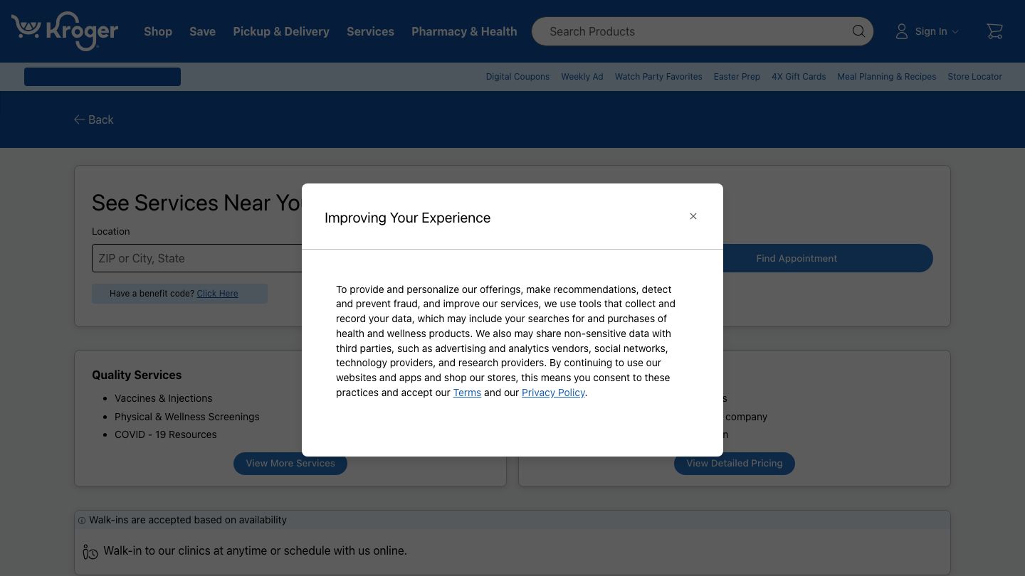 The Little Clinic website screenshot