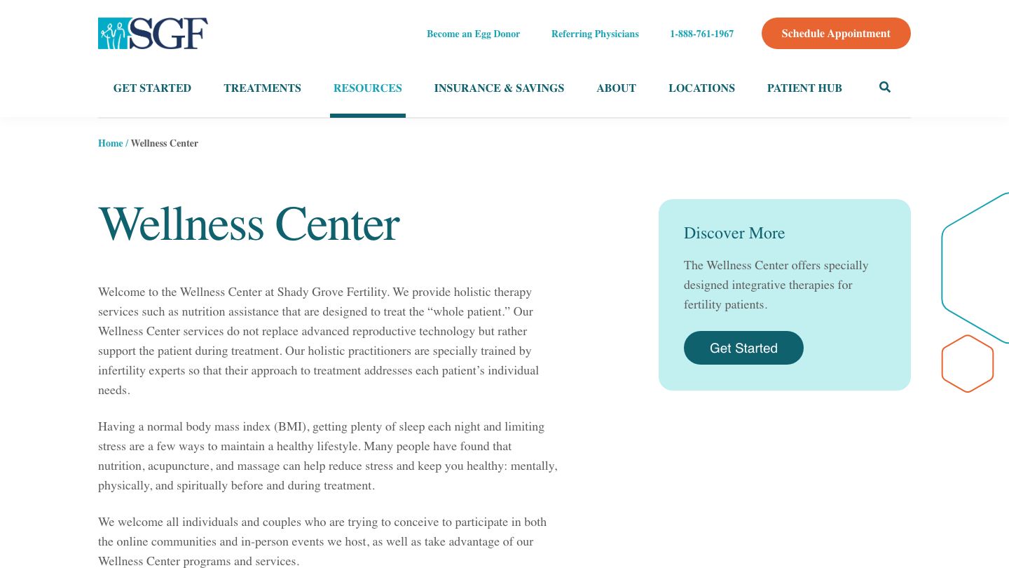 The Wellness Center at Shady Grove Fertility