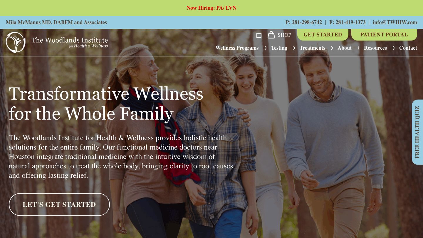 The Woodlands Institute for Health & Wellness