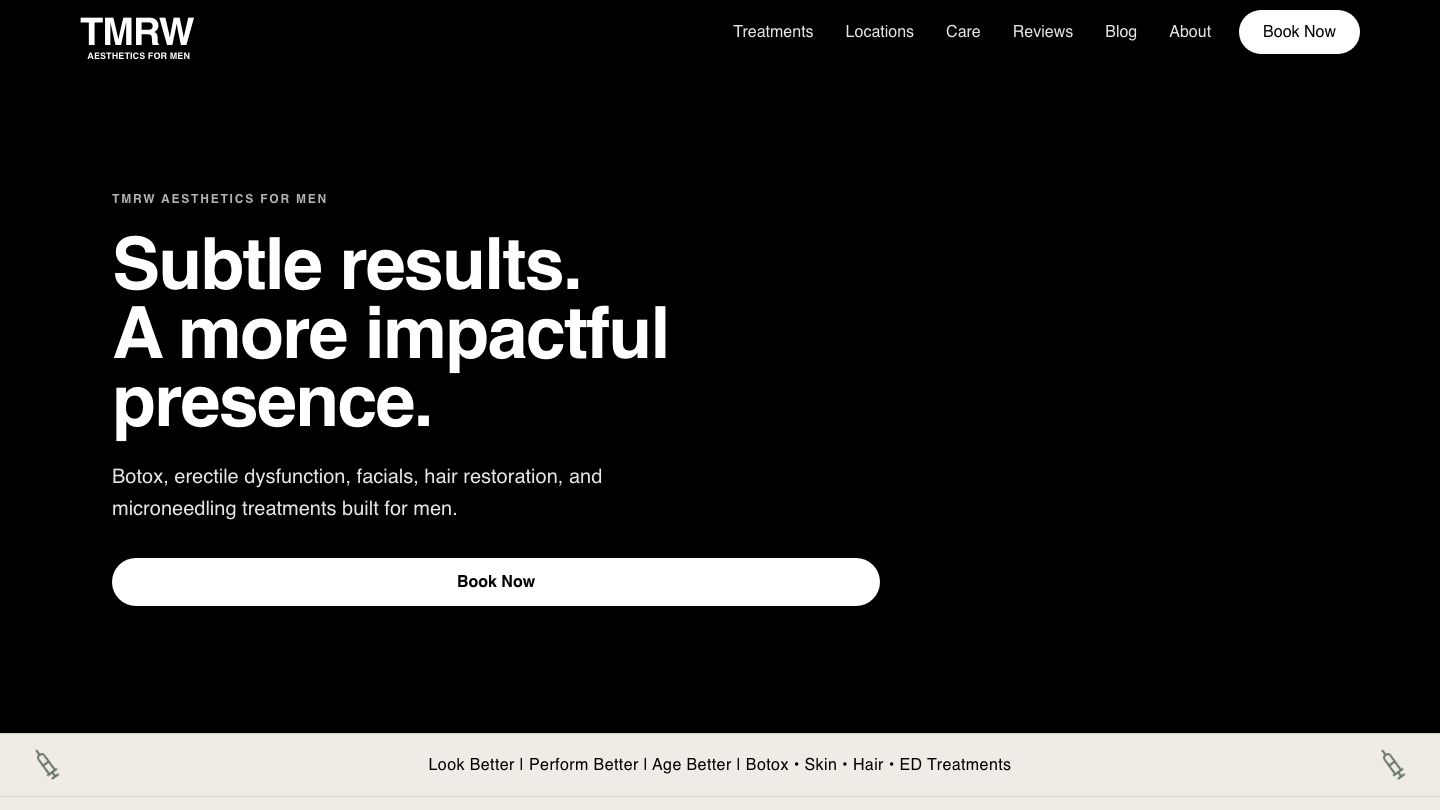 TMRW Aesthetics For Men