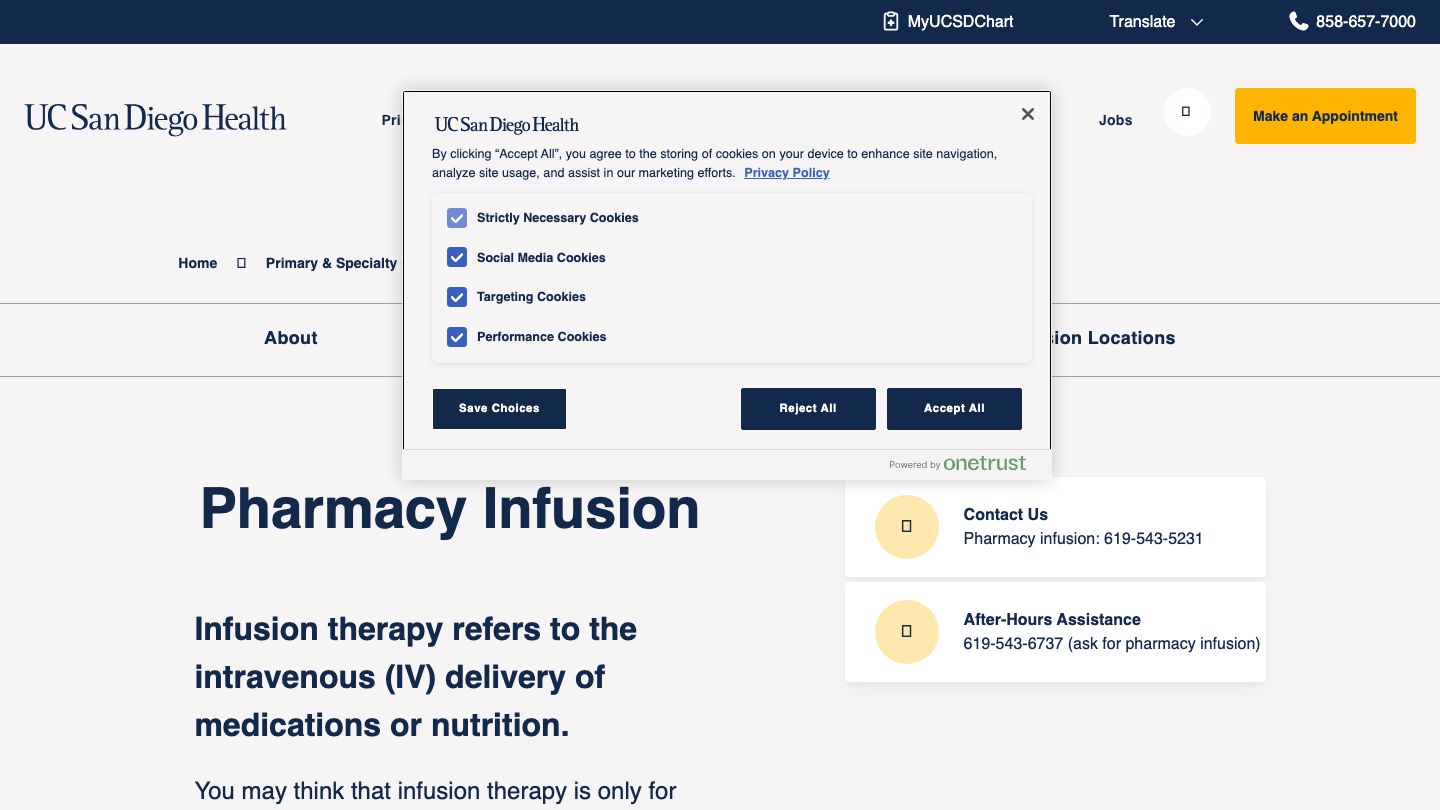UC San Diego Health Infusion Therapy – Kearny Mesa