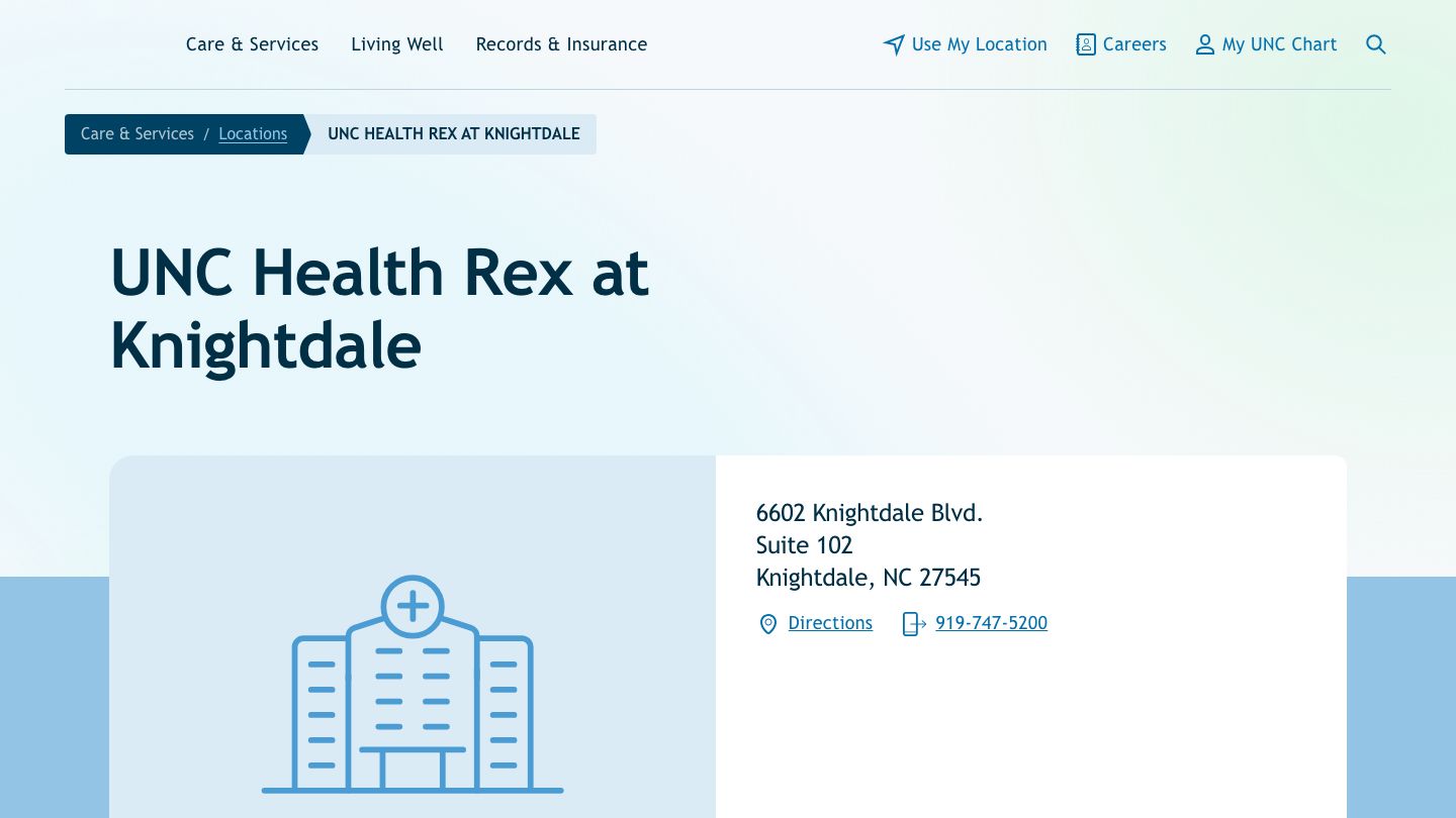 UNC Health Rex at Knightdale