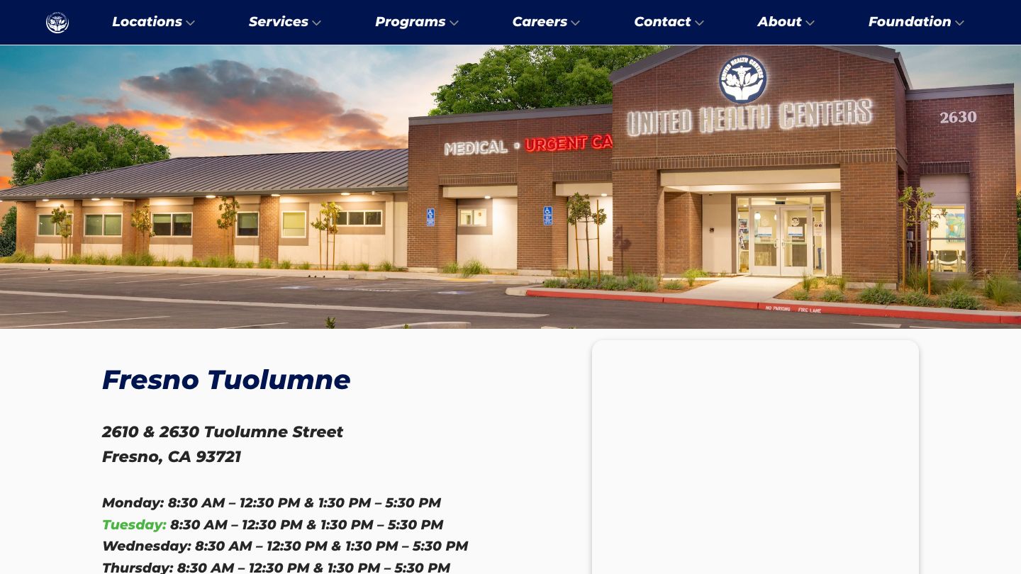 United Health Centers - Fresno 2610 Tuolumne Street