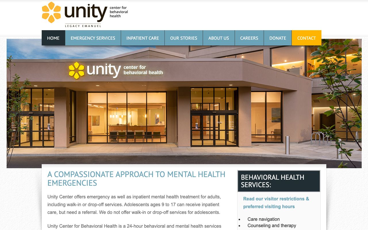 Unity Center for Behavioral Health