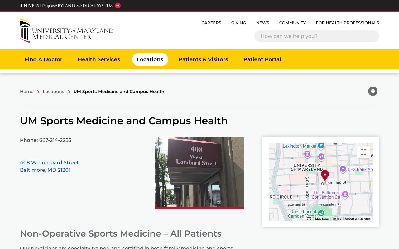 University of Maryland Campus Health