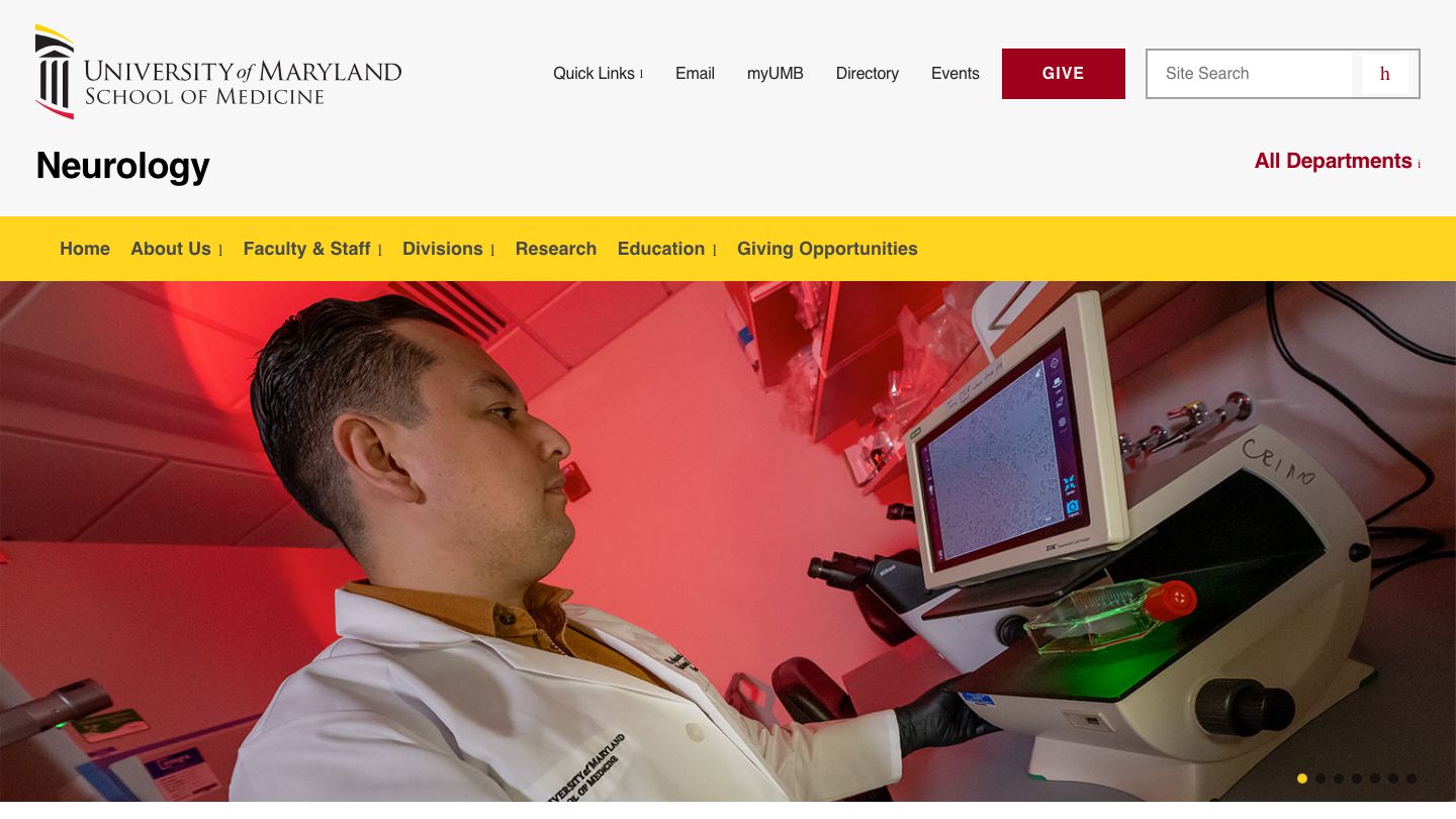 University of Maryland School of Medicine Department of Neurology