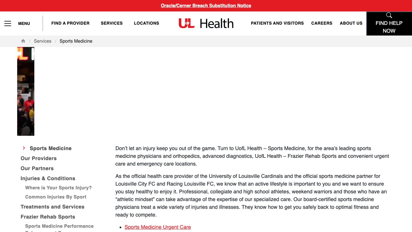 UofL Health – Sports Medicine Institute