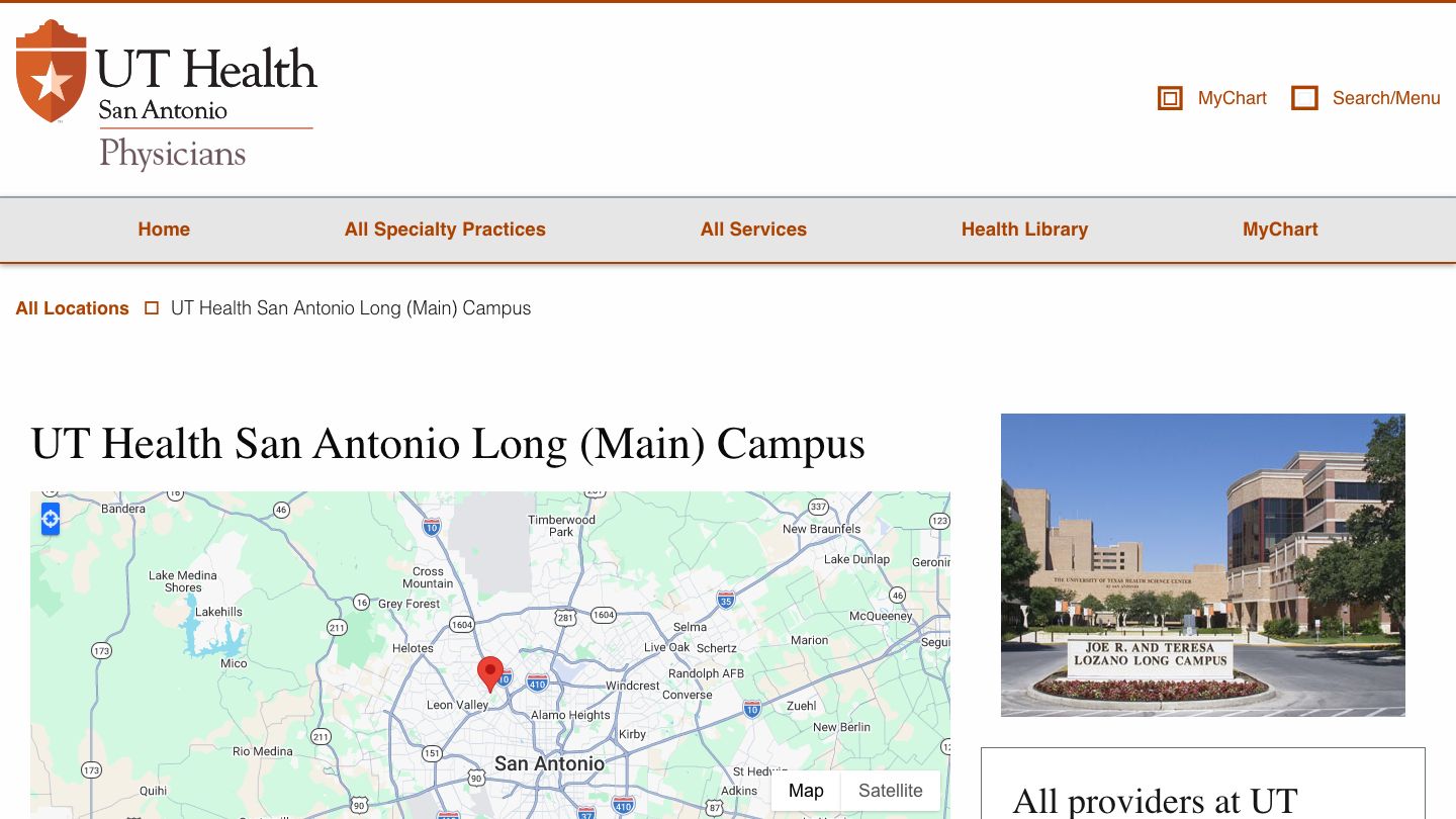 UT Health San Antonio Long (Main) Campus