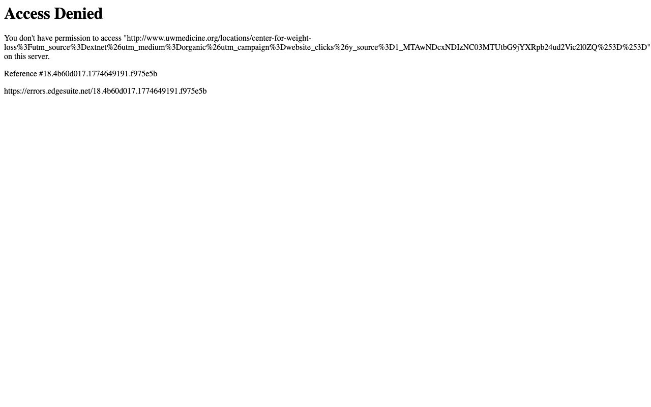 UW Medicine Center for Weight Loss and Metabolic Surgery at Meridian Pavilion