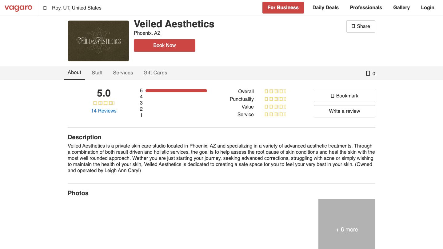 Veiled Aesthetics - Phoenix Advanced Skincare + Facials