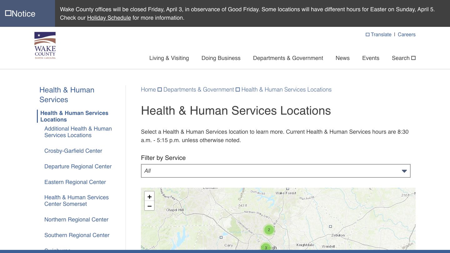 Wake County Health and Human Services - Crosby-Garfield Center