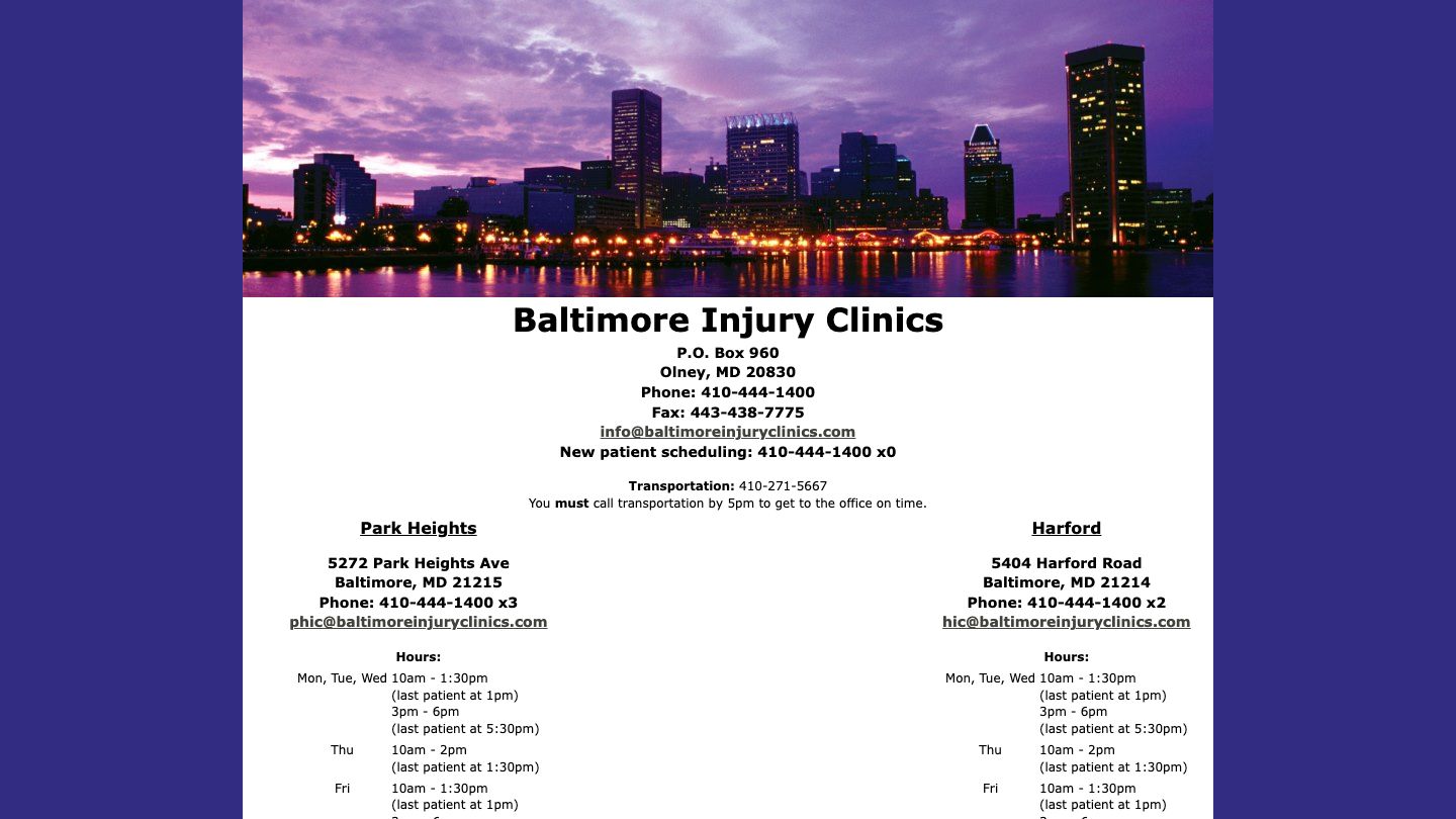 Washington Blvd. Injury Center