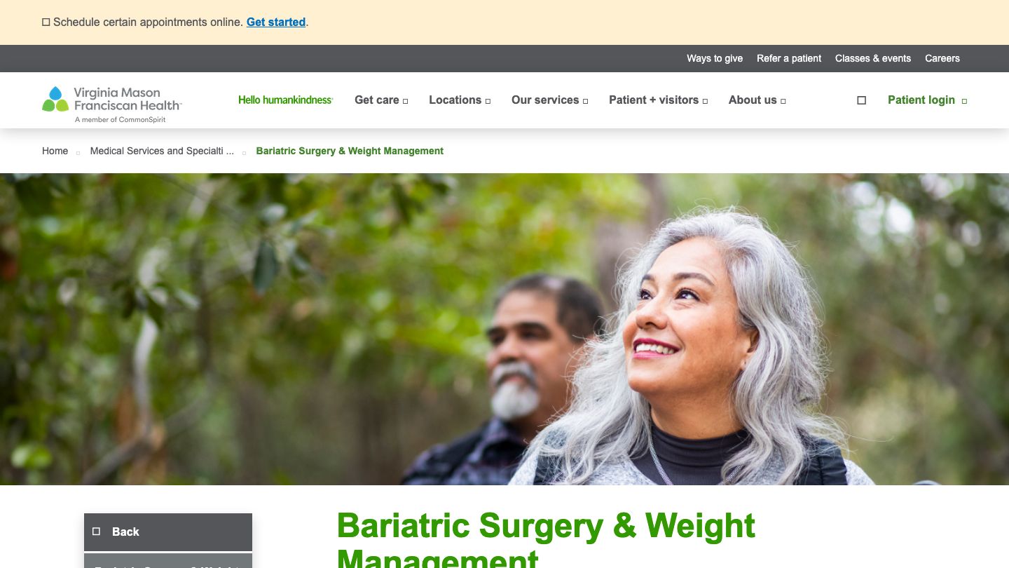 Weight Loss/Gastric Bypass Surgery at Virginia Mason Seattle