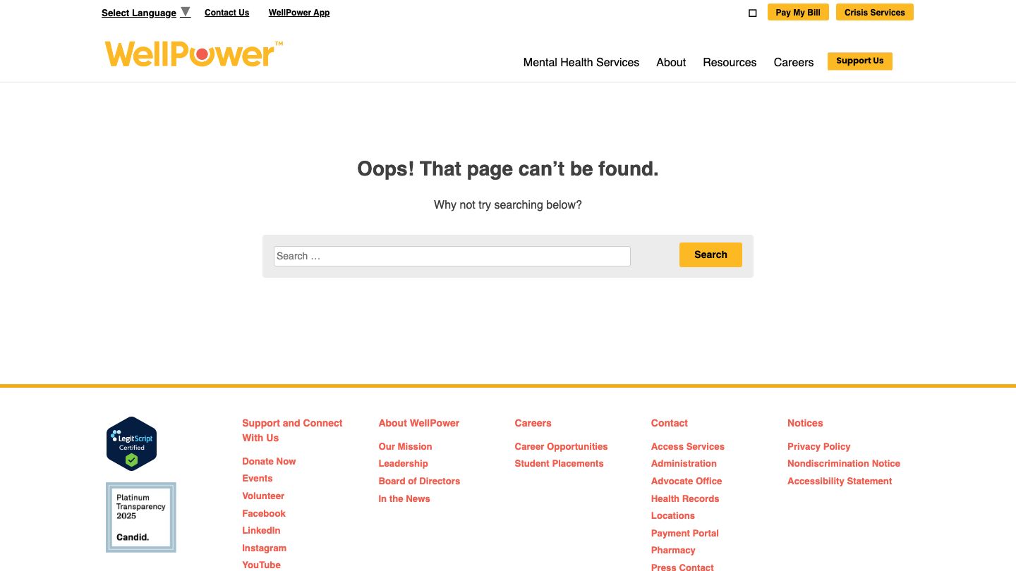 WellPower Mental Health Services - Recovery Center