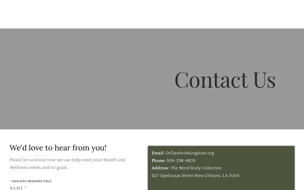 WHOLE KINGDOM WELLNESS