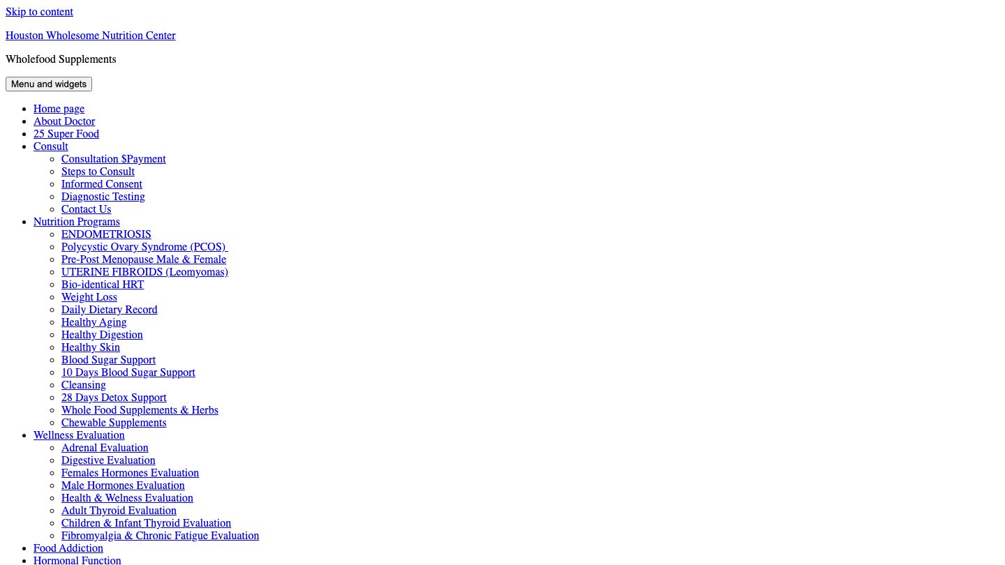 Wholesome Nutrition Center