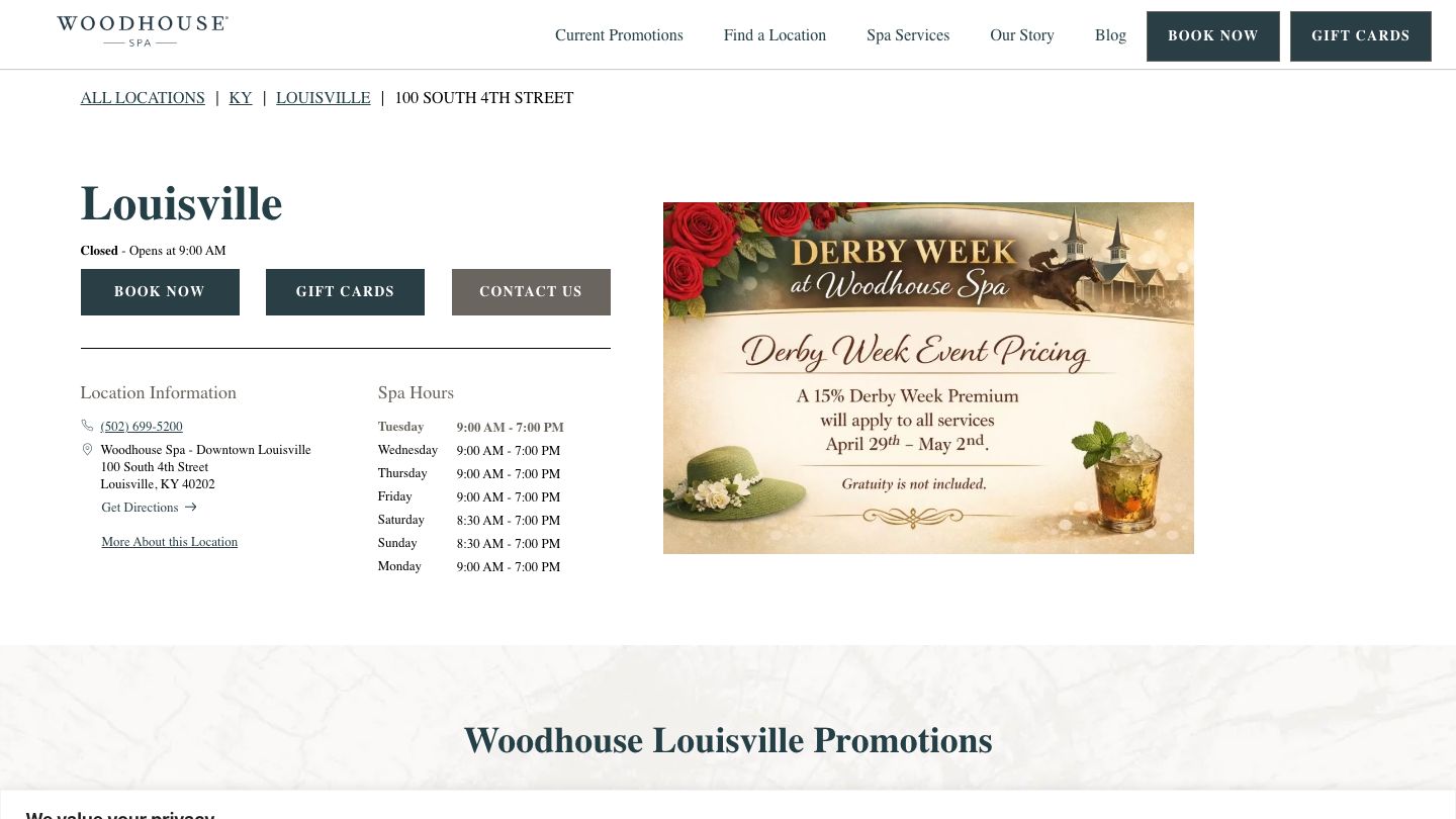 Woodhouse Spa - Downtown Louisville