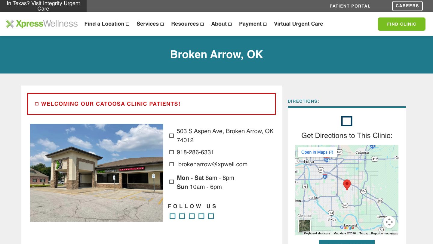 Xpress Wellness Urgent Care - Broken Arrow