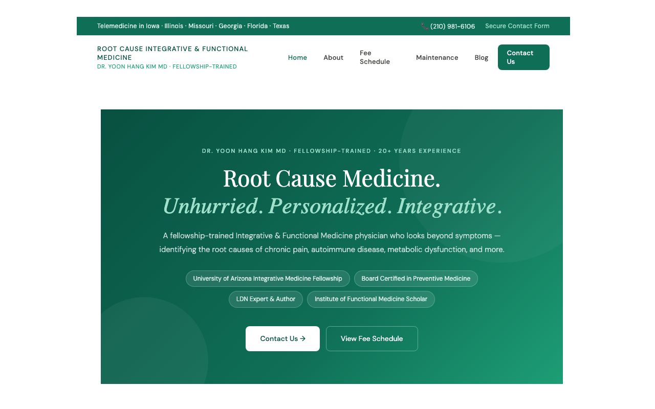 Yoon Hang Kim MD Integrative Functional Medicine