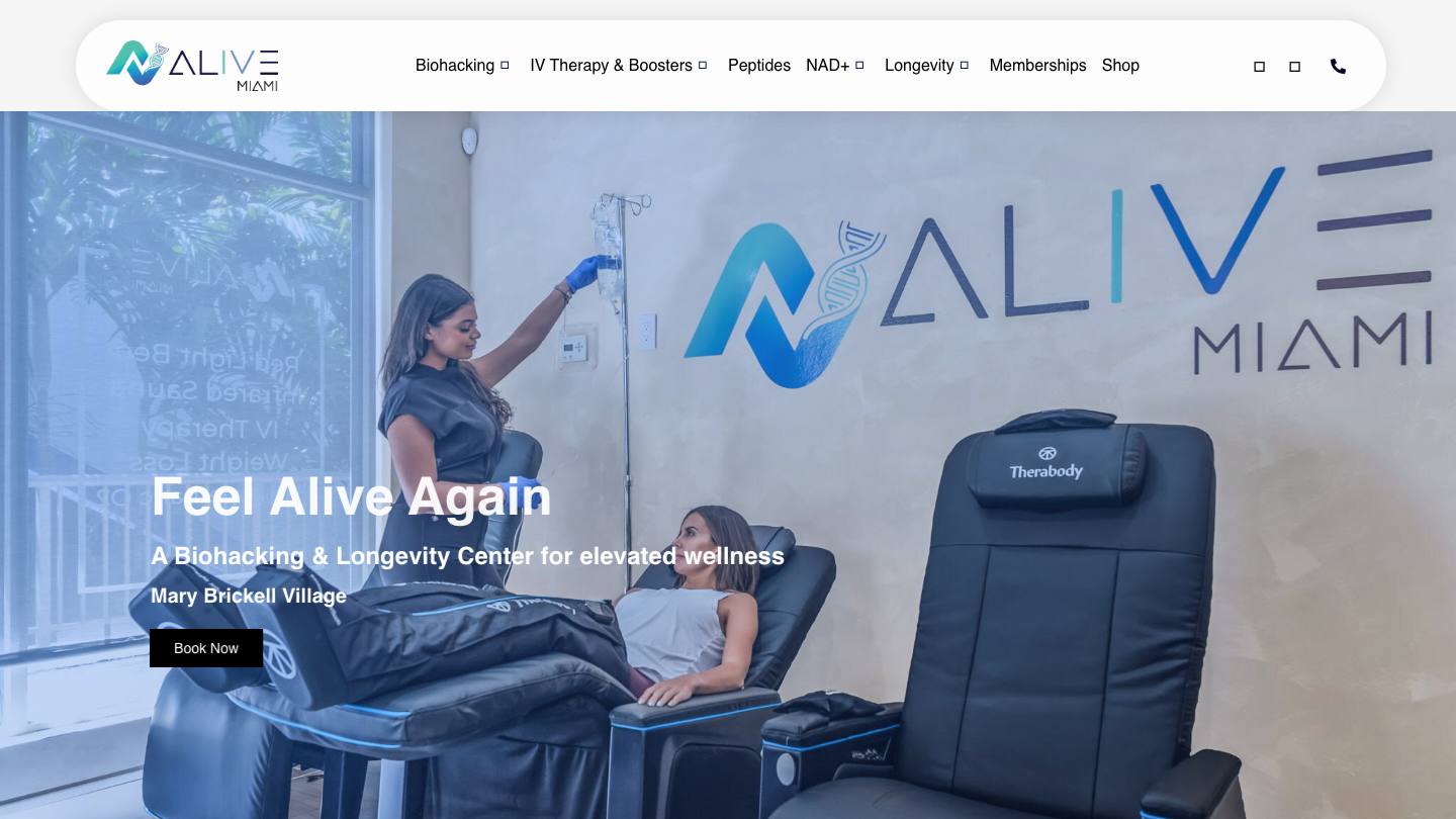 Alive Miami - IV Therapy | Peptides | NAD+ | Exosomes