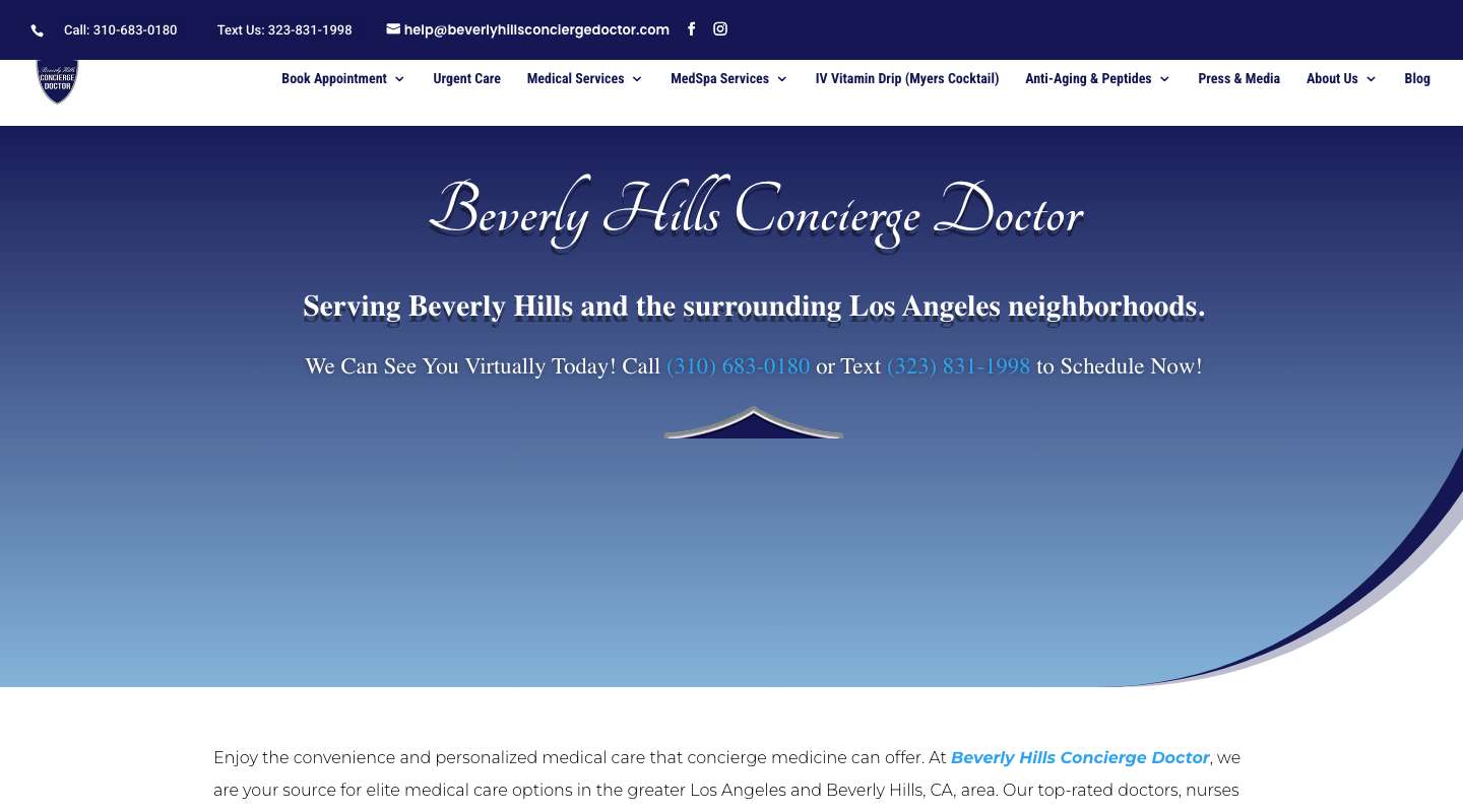 Beverly Hills Concierge Doctor: Ehsan Ali, MD
