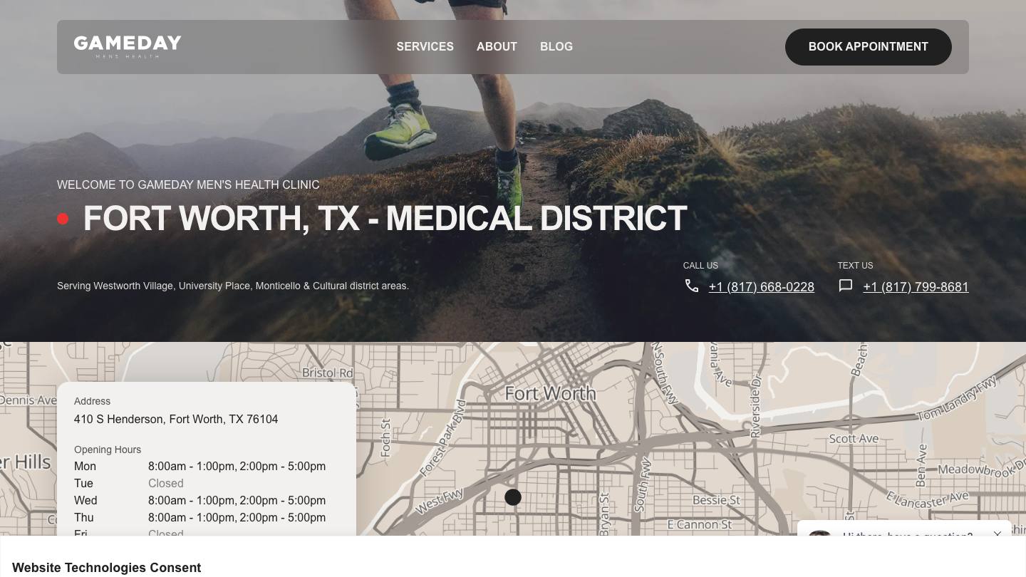 Gameday Men’s Health Fort Worth - Medical District - TRT Clinic