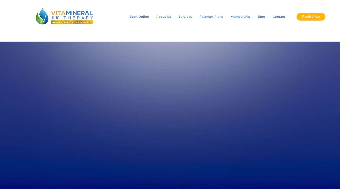 VitaMineral IV Therapy website screenshot